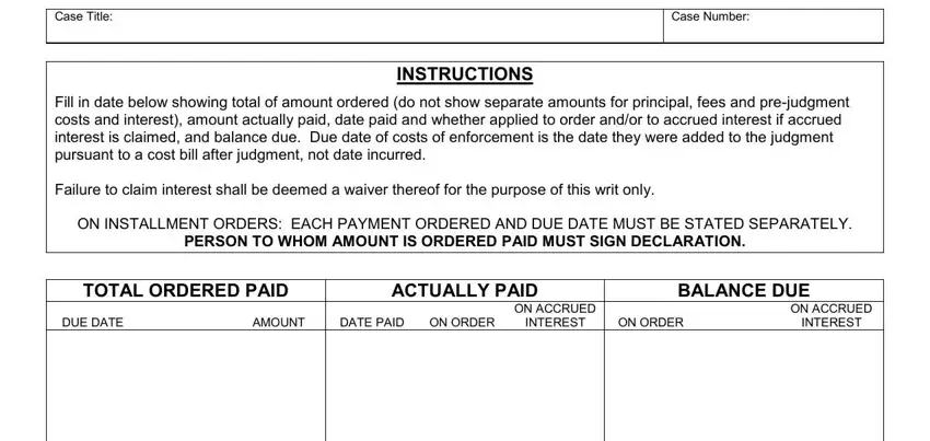 california writ execution form conclusion process outlined (step 3)