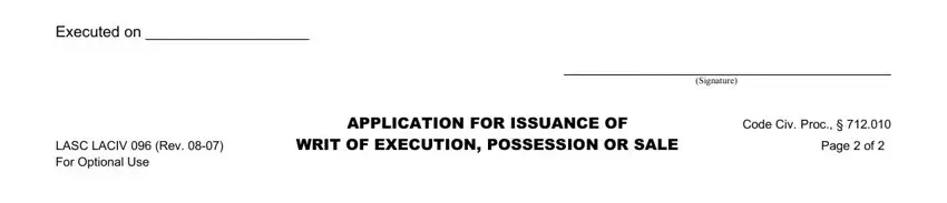 Best ways to fill in california writ execution form portion 5