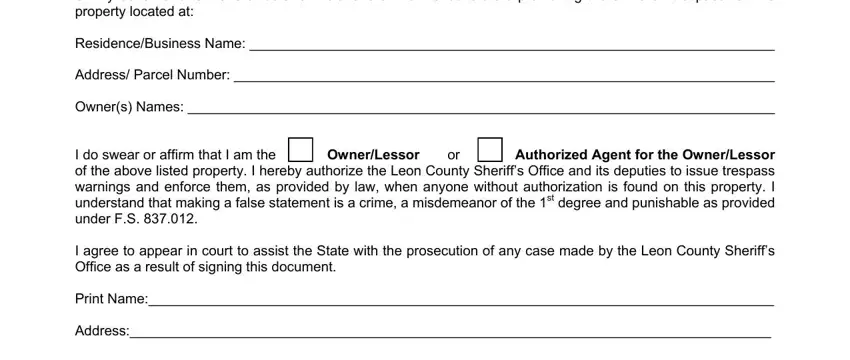 Completing section 1 of prohibiting