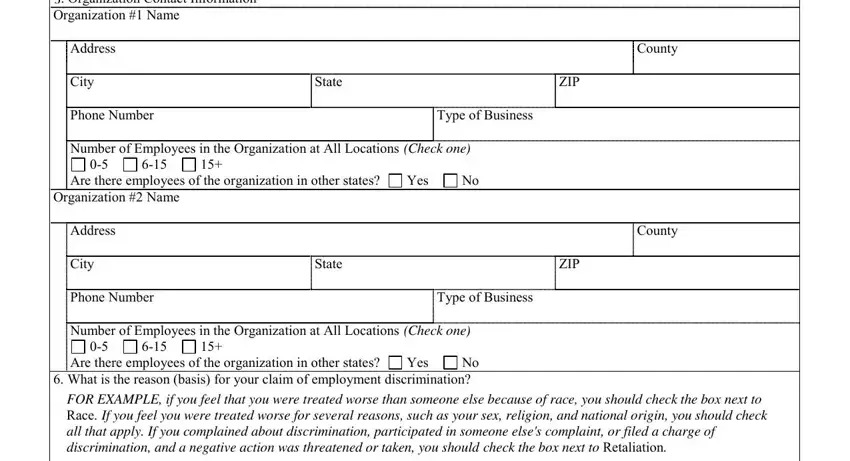Filling out segment 3 in mo employment complaints