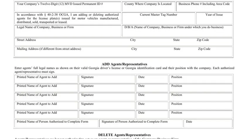 Filling in part 1 of georgia mv6a form