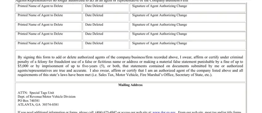Filling in section 2 in georgia mv6a form