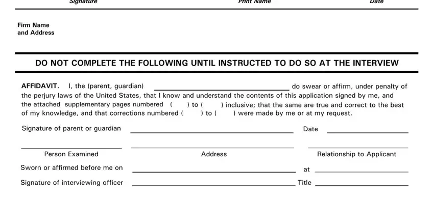 Form N 643 conclusion process shown (portion 4)