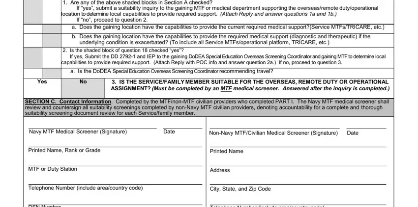 Step no. 4 of filling in navmed 1300 1 pdf fillable