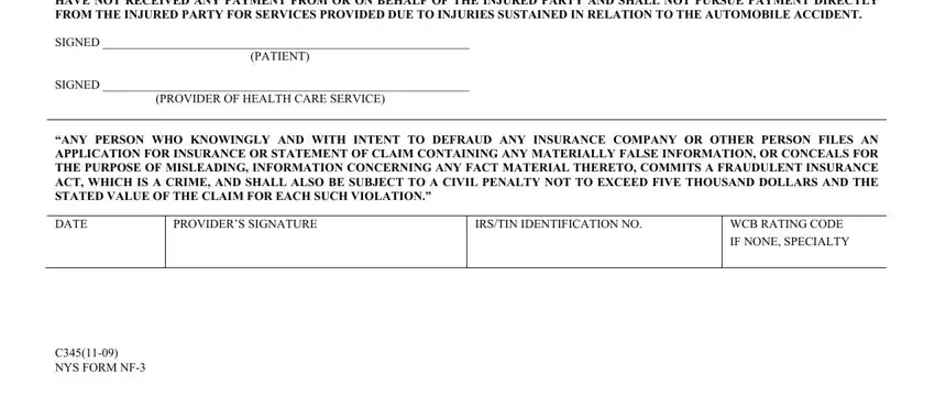 nys no fault forms completion process clarified (portion 4)