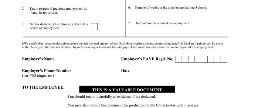 Simple tips to fill in ireland form p60 step 2