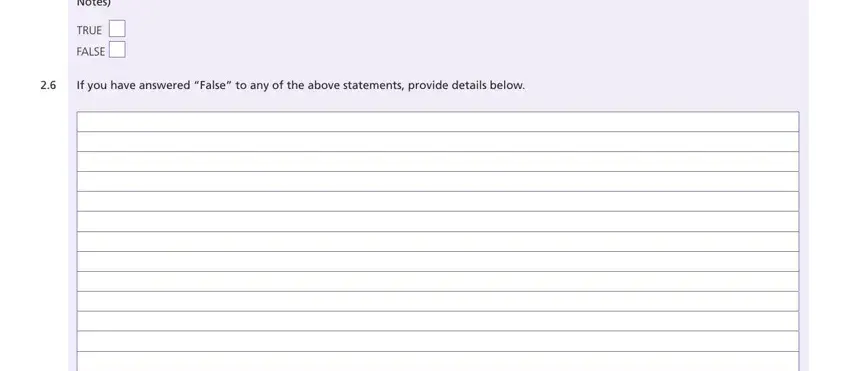 I am not otherwise personally, FALSE, and TRUE in nasfund forms 2020