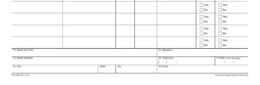 Zip, PCA R, and Yes of dor form pc 220a