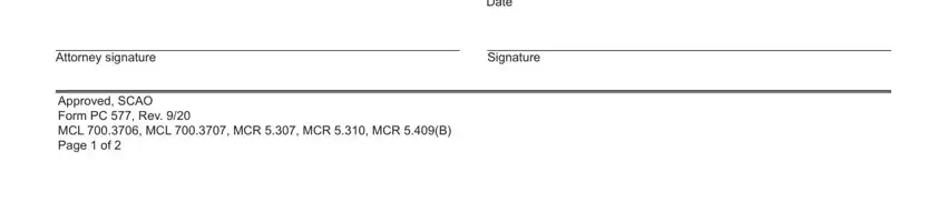 Stage number 3 of submitting Form Pc 577