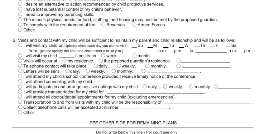 Writing part 2 of Form Pc 652