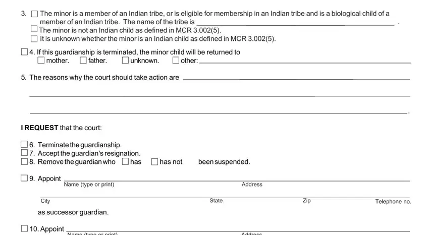 Part no. 4 for filling out Form Pc 675