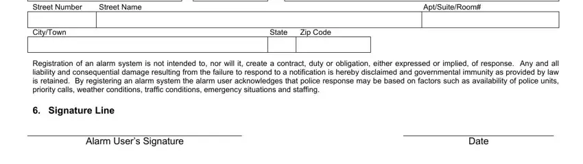 Alarm Monitoring Service If, Registration of an alarm system is, and Date in FARU