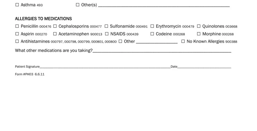 Completing part 2 in Antihistamines