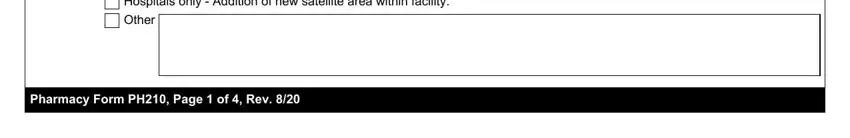 Pharmacy Form PH Page  of  Rev, Hospitals only  Addition of new, and Other of new york ph 210