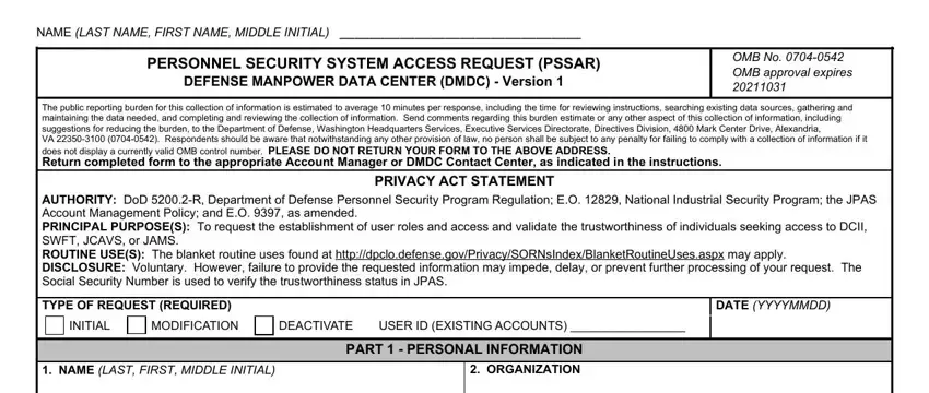 Stage no. 1 for filling in 2020 dd 2962 form