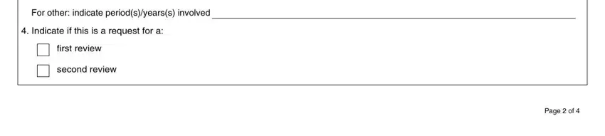 second review, Page  of, and For other indicate periodsyearss in cra tax relief form