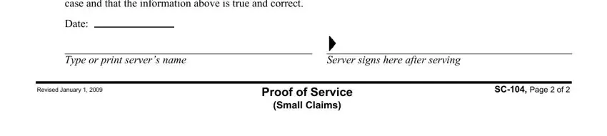 Writing section 5 in small court claims california