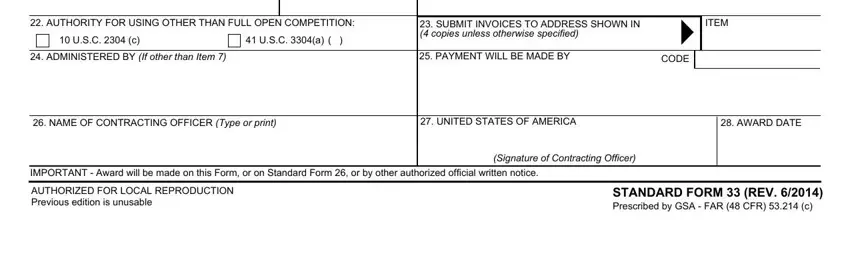 Stage number 3 for filling out offer form standard