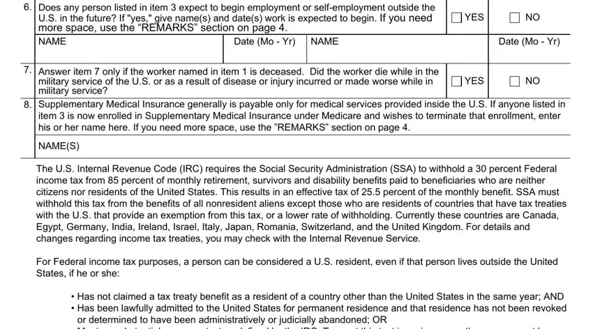 Part no. 3 of completing ssa 21