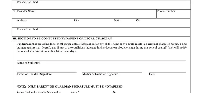 Zip, Phone Number, and City in transfer child print