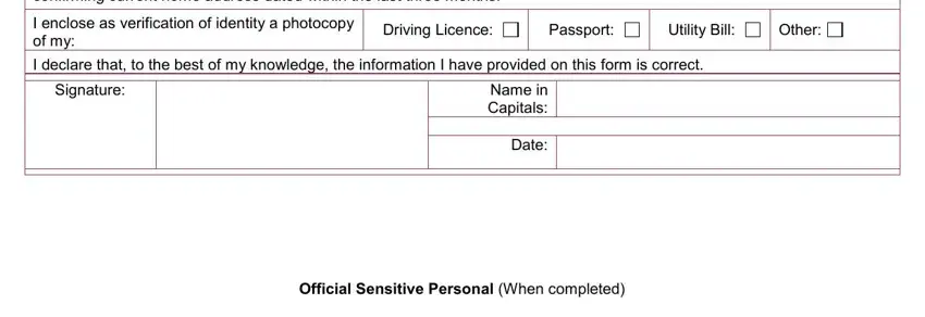 The way to fill out mod form 1694 sar part 4