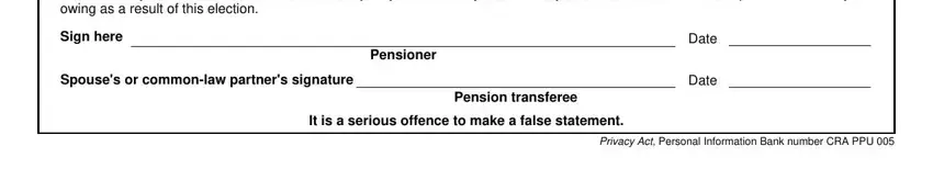 Filling out segment 5 in cra tax form t1032