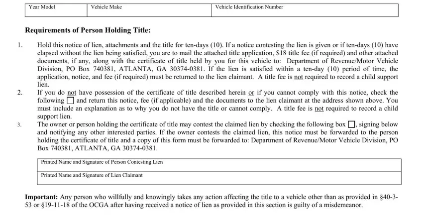 Requirements of Person Holding, Printed Name and Signature of, and gives notice that they have a inside contesting