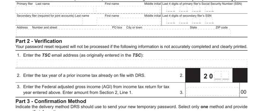 Form Tpg 196 writing process outlined (stage 1)