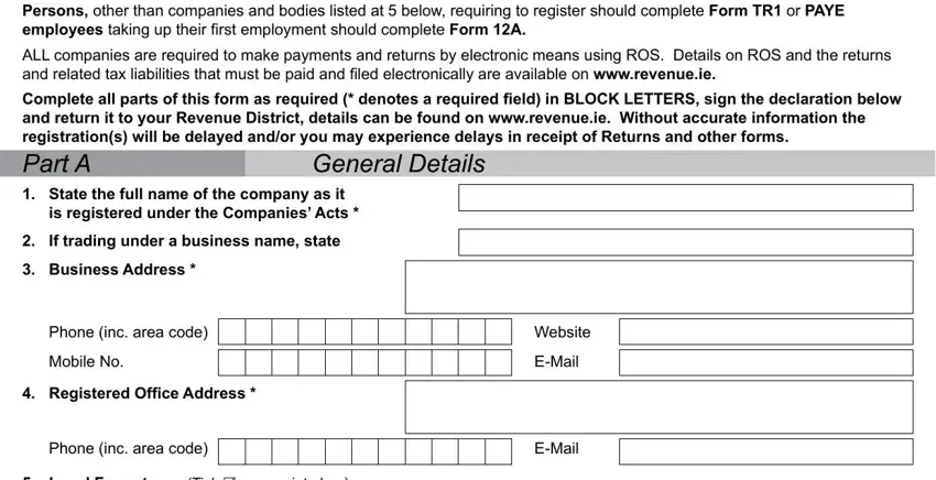 Part number 1 of completing tr2 form fillable