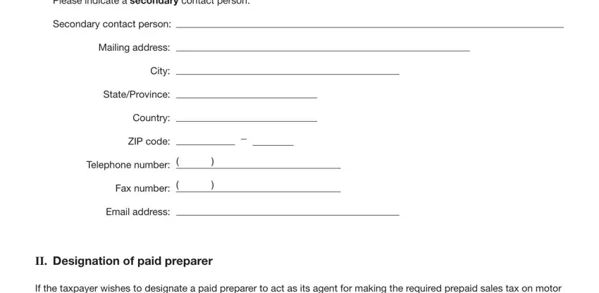 Filling in section 3 in NYS