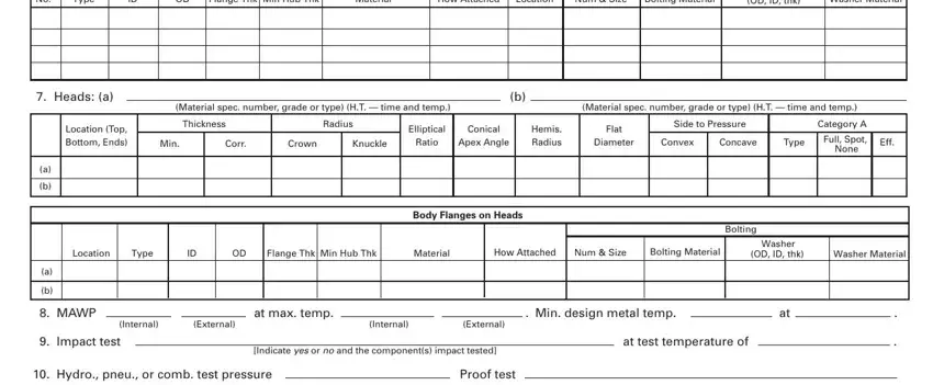 Stage number 2 of filling in partial data report