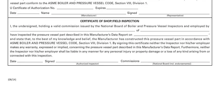 Filling in section 4 of partial data report