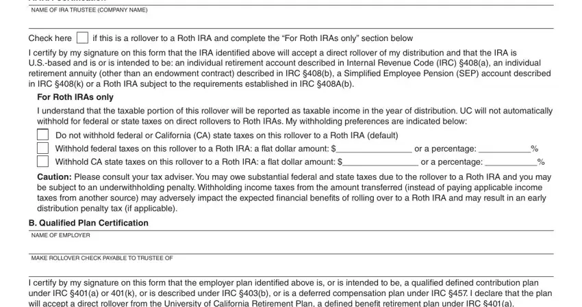 Step no. 3 in filling out Form Uben 142Cap