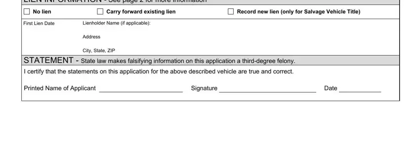 Stage # 3 for filling in Form Vtr 441