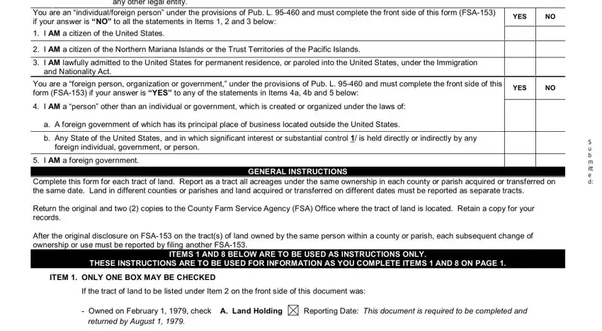 Part no. 4 in filling out fsa153 act