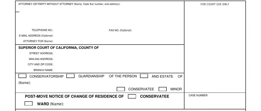 Conservatorships completion process detailed (stage 1)