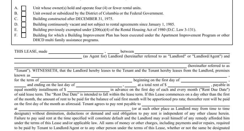 Step number 1 for filling out gcaar forms