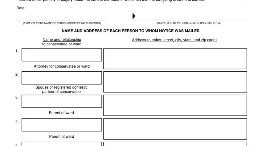 Find out how to complete Conservatorships portion 4