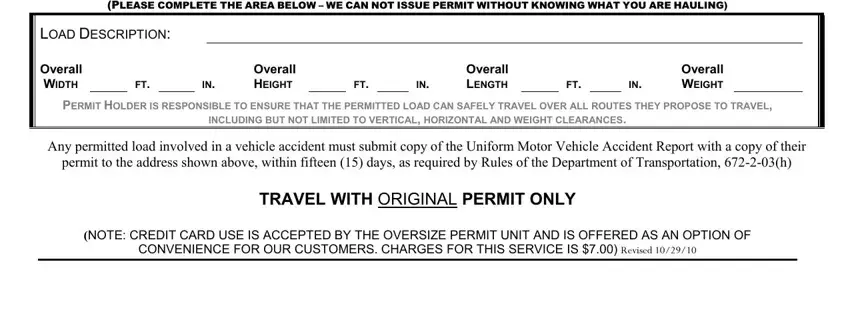 Step number 2 in completing oversize overweight permit for georgia