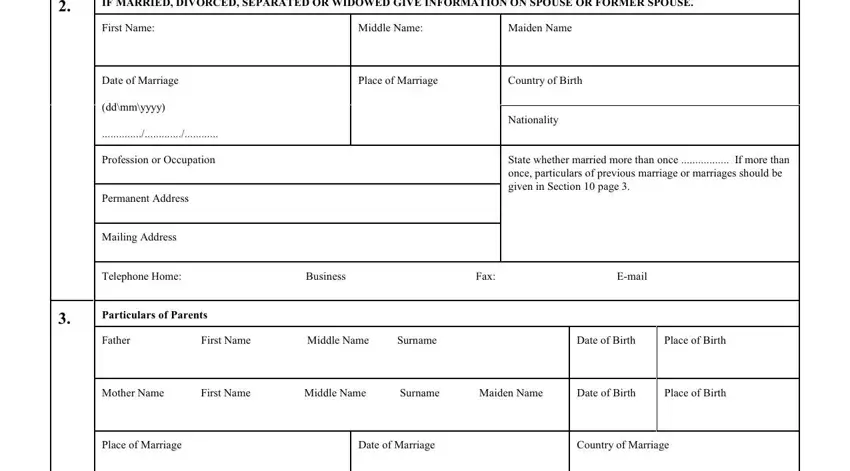Writing segment 3 of grenada form