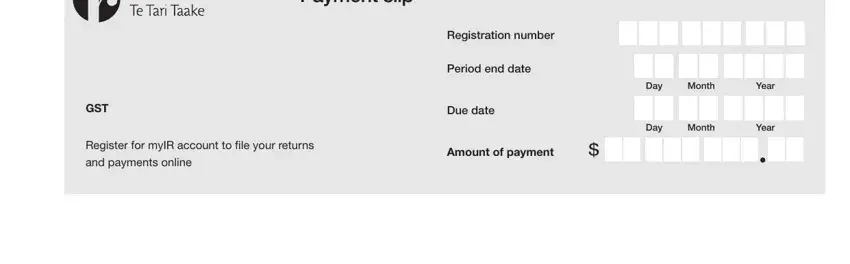Filling in section 4 in gst 101 form