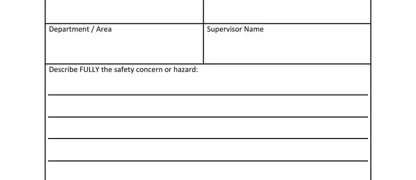 Filling out segment 1 of find and fix and hazerdas report form for trucking