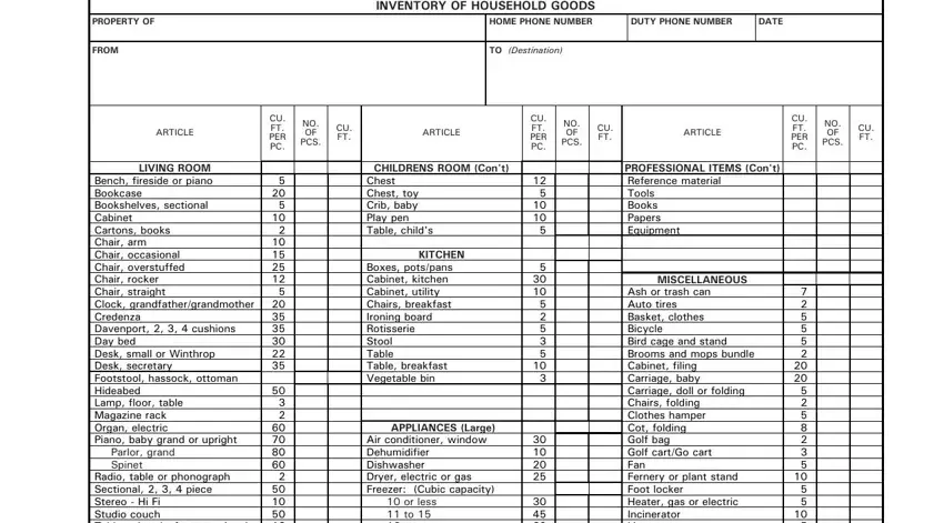 A way to complete home inventory worksheets pdf step 1