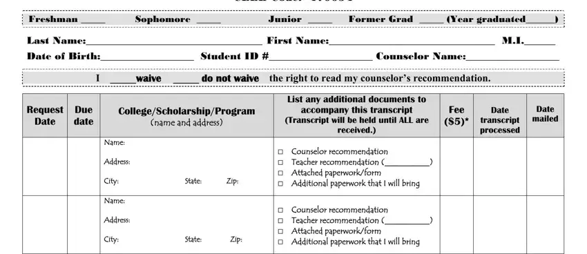 Completing section 1 of thomas jefferson tjhsst form