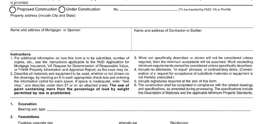 Completing segment 1 in 92005 form fha