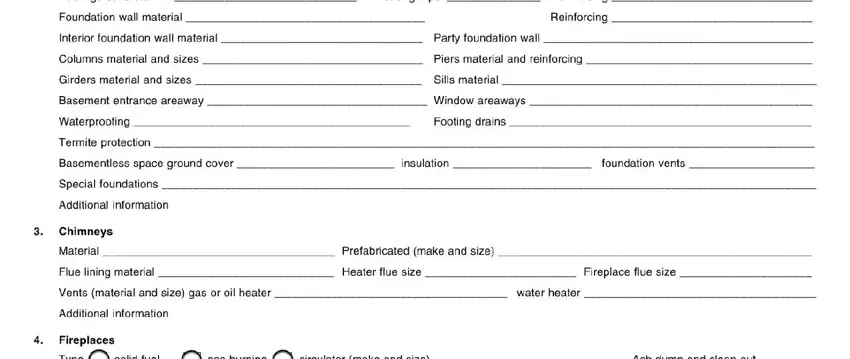 this field, next field, and other fields of 92005 form fha