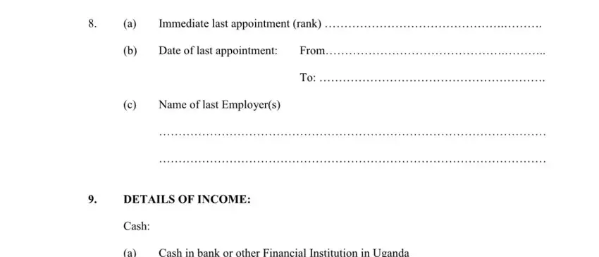 Step no. 3 in filling out igg declaration login