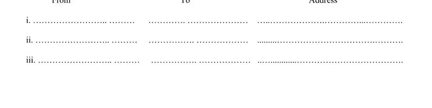 Address, From, and i      ii      iii in online visa application form imm 22
