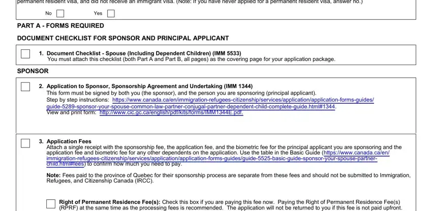 Filling out section 1 of canada imm 5533