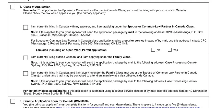 The way to fill out canada imm 5533 step 3